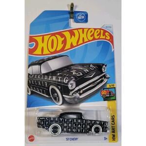 2024 Hot Wheels 57 Chevy Black 121/250 HW Art Cars Series 6/10 1:64 Diecast